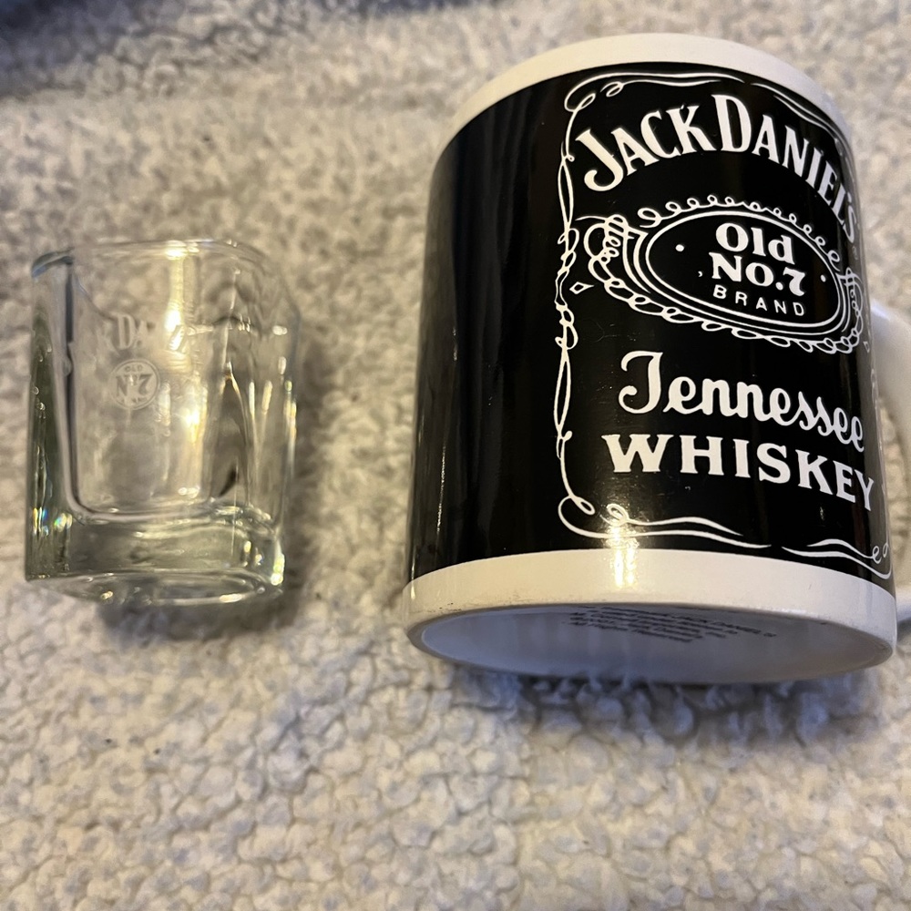 Jack Daniels coffee cup and shot glass